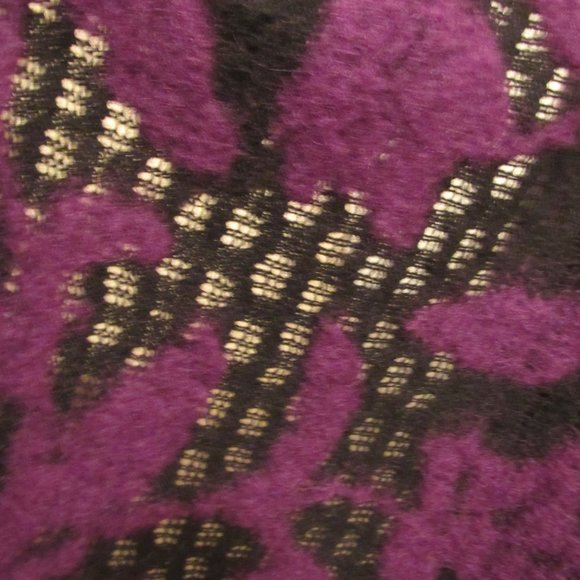 Mastro Moda Positano Italy Purple/Black Large Wool Blend Wrap/Coat - Lovely!! - Picture 5 of 10